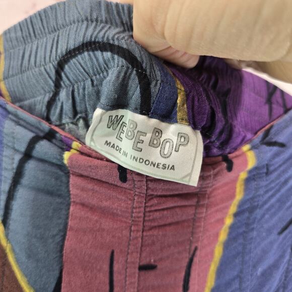 Vintage Pants Womens 1X 2X Harem Palazzo Artsy To Wear 90s 80s Teal Pink Brown - Picture 11 of 15